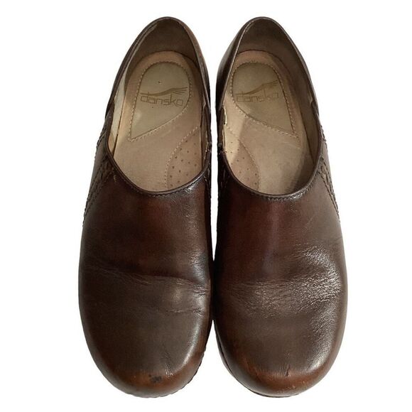 Dansko Sienna Leather Brown Clogs Mules Nursing Shoes US Women’s Size 9.5 EU 40 - Picture 3 of 11